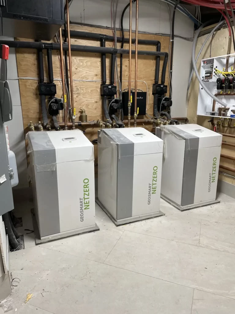 Three Net Zero ground source heat pumps