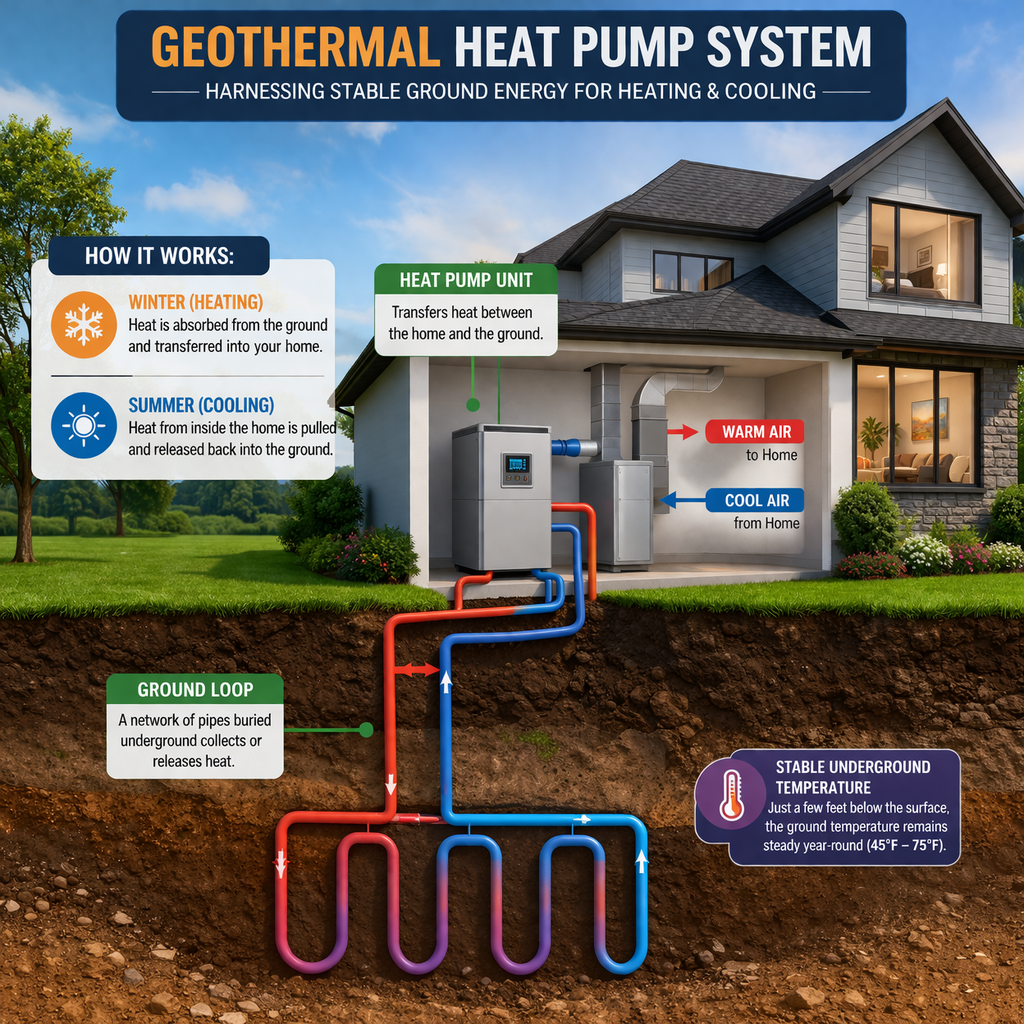 Geothermal vs Air-Source Heat Pumps