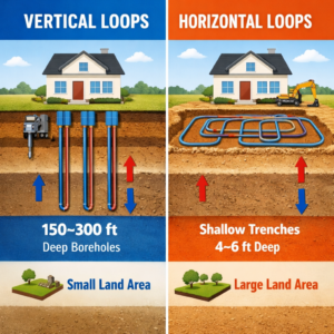 Vertical vs Horizontal Geothermal Loops